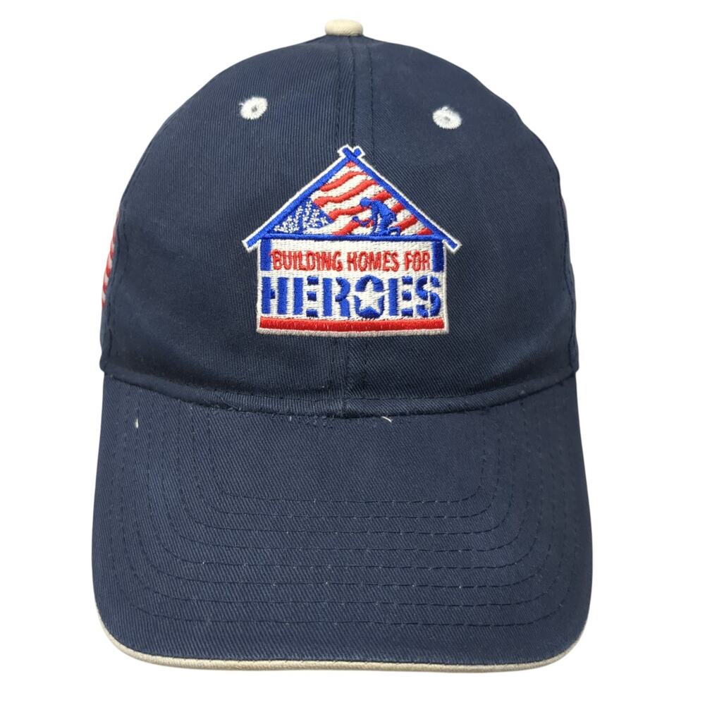Building Homes For Heroes Strapback Baseball Cap Blue One Size Patriotic Hit